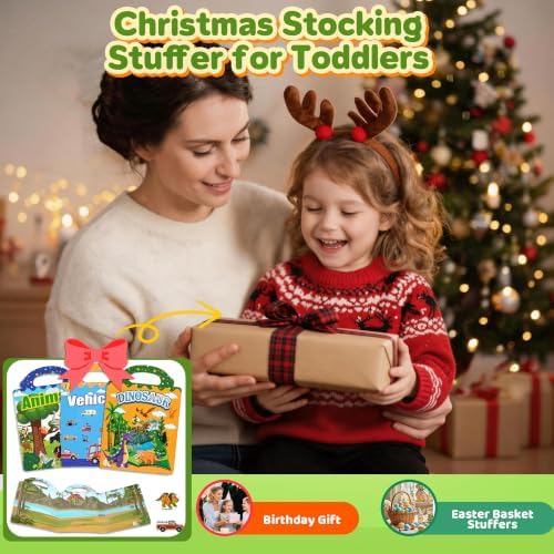 3PC Reusable Sticker Book for Toddler 3-5 Year Old, Travel Activity for Kid - Image 6