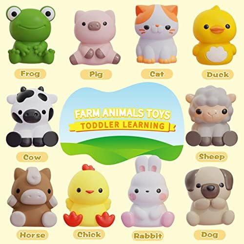 Learning Toys for 1 2 3+ Year Old Toddlers, 20pcs Farm Animals Barn Toys - Image 2