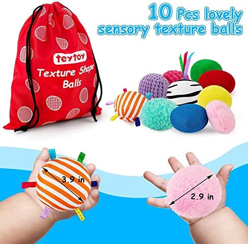 Baby Sensory Texture Ball Toy Set,10Pcs Montessori Toys for Babies 6-12 Months,Develop Fine Motor & Sensory Play for Newborns’ Early Learning,Fidget Stress Toys for Autism/Anxiety Relief. - Image 4