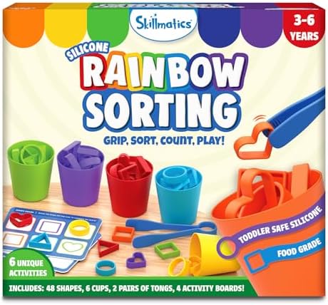 Skillmatics Silicone Rainbow Sorting Game – Learning & Educational Toy by Skillmatics