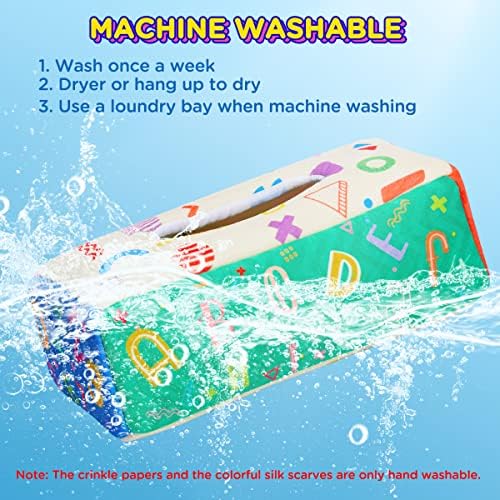 URMYWO Baby Tissue Box Toy, Montessori Baby Toys for 6-12 Months 1 Year Old Boy Girl, Soft Crinkle Sensory Toys for Infant Toddlers, Stocking Stuffers, Baby Boy Girl Gifts - Image 5