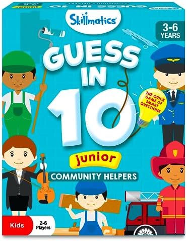 Skillmatics Guess in 10 Junior Community Helpers, Card Game for Kids by Skillmatics