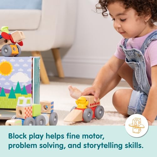 Melissa & Doug Blockables Vehicles Connectable Wooden Blocks - Image 5