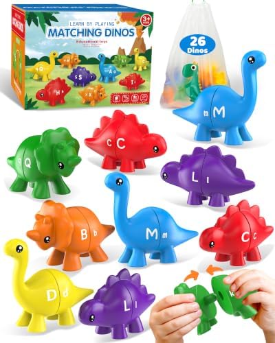 Walenty 26PCS Dinosaur Alphabet Learning Toys for Toddlers Kids 3-5 by walenty