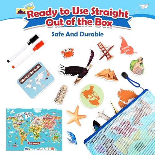Toys for 3-8, Geography Busy Book Sensory Toys for Boys 3-6 Educational Toy for Kids Boy 4-9 Preschool Learning Activities Homeschool Birthday Gift for Girls and Boys Ages 5-7 - Image 4