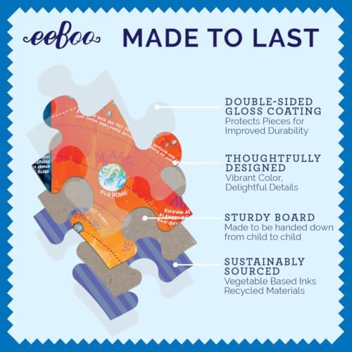eeBoo 100 Piece Puzzle for Kids - Solar System Children's Puzzle Space Themed, Large Pieces for Small Hands to Develop Motor Skills - Image 4