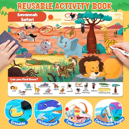 JoyCat Seek & Find Game Book - Animal Preschool Learning Activity - Image 2