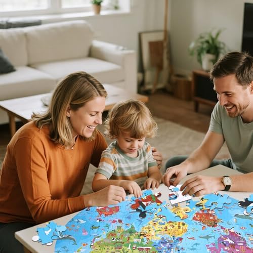 World Map Puzzle for Kids & Adults 205 Pcs World Map Jigsaw Puzzle - Image 7