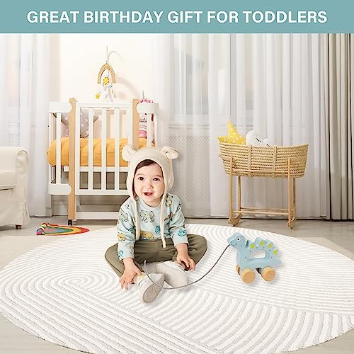 Baby Toys Car,Wooden Pull Along Toy for Toddlers 1 2 3 Year Olds - Image 5