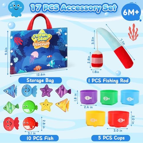 Montessori Toys for 1-2 Years Old Boy Girl, Birthday Gift, Fishing Game - Image 3