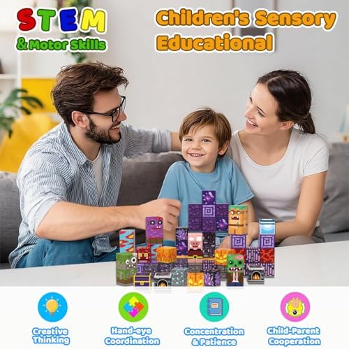 Magnetic Blocks, 100PCS Toys Building Cube Birthday Gifts for Kids - Image 6