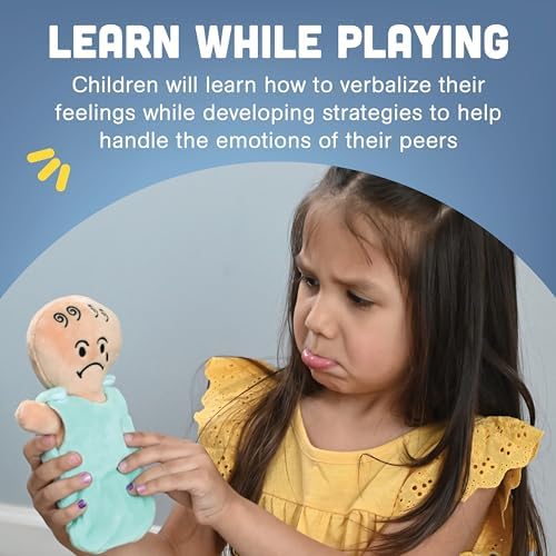 Constructive Playthings Expression Babies Plush Dolls, Super Soft Baby Dolls Set, Therapy Toys, Multicultural and Social Emotional Learning, Baby Toys for All Ages, Set of 6 Plush Dolls, Multicolor - Image 3