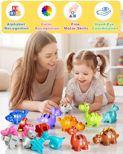 Dinosaur Alphabet Learning Toys for Toddlers Kids 3-5, 10 Unique Dinos - Image 4