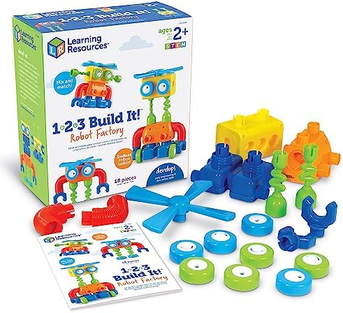 Learning Resources 1-2-3 Build It Robot Factory by LearningResources