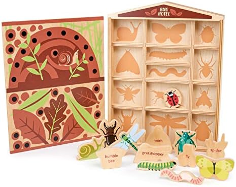 Tender Leaf Toys - The Bug Hotel - 13 Wood Garden Bugs with Shelving Unit and Front Panel - Made for Little Hands - Open-Ended Nature Play - Science Learning Toy for Boys and Girls - Age 3+ - Image 4