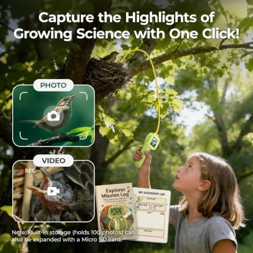 Kids Borescope Camera with Guide & 24 Mission Cards, Age 5-10 STEM Toy Gift - Image 3