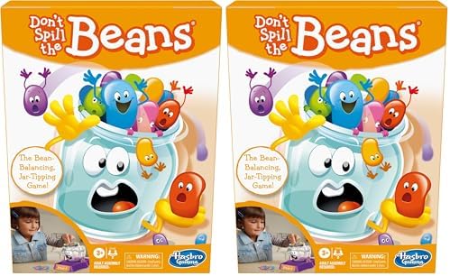Hasbro Gaming Don't Spill The Beans Game for Kids, Easy & Fun Balancing Game for Children Ages 3 and Up, Easter Gifts - Boys and Girls, Preschool Games - 2 Players, Kids Board Games (Pack of 2) by Unknown