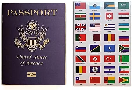SJPRINTER Kids Passports - Little passports for kids - Travel scrapbook - Set with travel stickers world flags - party favors, airplane toy, journal notebooks, geography, classroom social study - Image 6