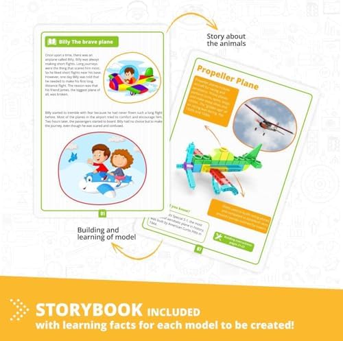 Engino STEAM Labs, Learning About Aircrafts, Building Blocks for Ages 3+, Construction Kit, STEM Kit for Girls & Boys, Learning & Education Toys, Steam Toys, Toddler Activities (5 Models) - Image 3