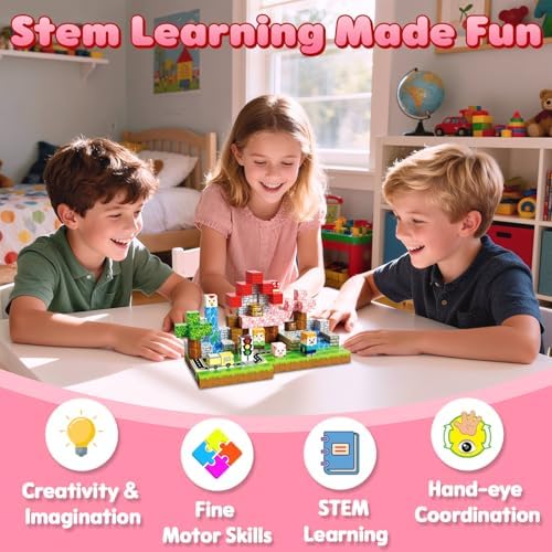 Magnetic Blocks, 200PCS Toys Building Cube Birthday Gifts for Kids - Image 7