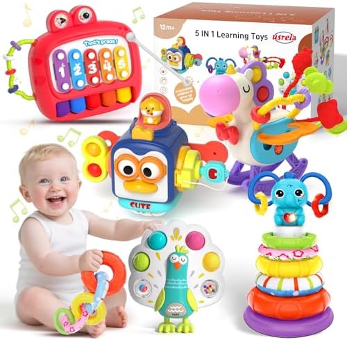 usrela 5 in 1 Baby Toys for 12 Month, Christmas Birthday Gift for 18+ Month by UsrelaToysforToddler