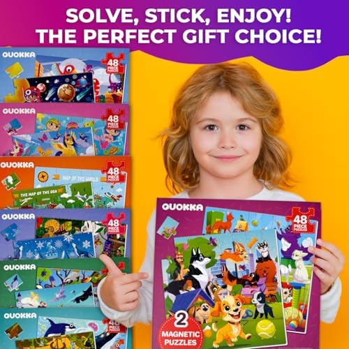 Magnetic Puzzles for Kids Ages 3-5 - 2x48 Pieces Travel Games 2-4 - Image 6