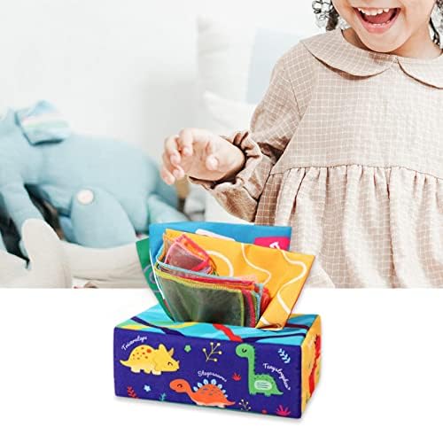 Pull Tissues Activities, Development Toys, Colorful Square Educational Fine Motor Skill Comfort Toys, Tissue Box Toy, for Home, 10 Silk 3 - Image 2