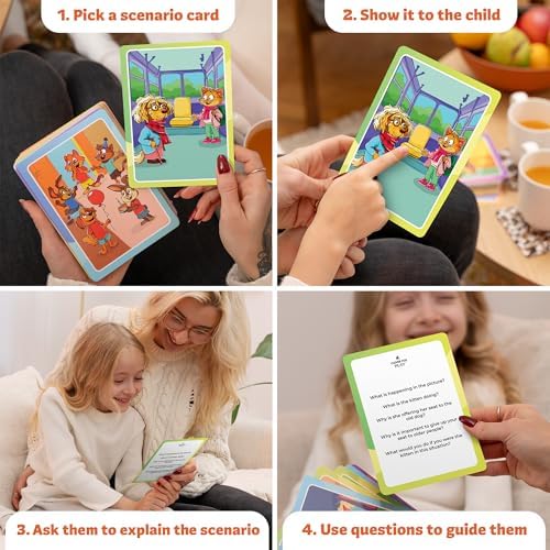 Who What Why Conversation Cards for Kids, Speech Therapy Materials, Ages 4+ - Image 4