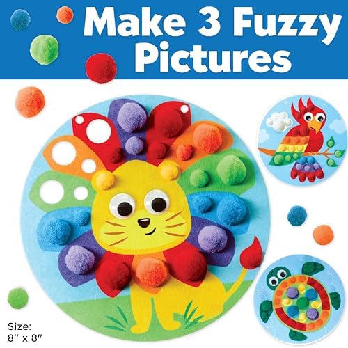 Creativity for Kids Pom Pom Pictures: Animals | Summer Fun | Back to School Crafts for Preschool Learning Activities| Sensory Toys for Toddlers |Toddler Arts and Crafts (Ages 3+) - Image 2