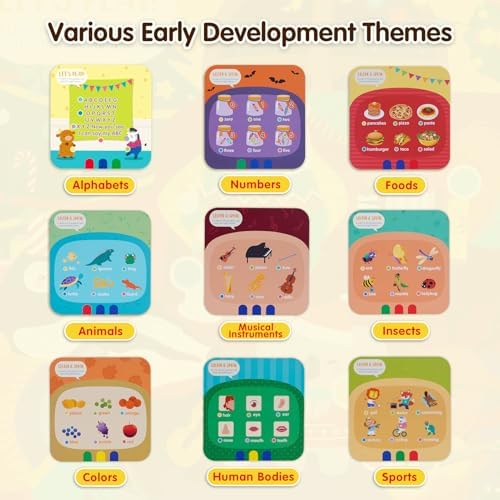 Interactive Educational Kids Learning Tablet Toy with Phonics Flash Cards, Toddler Learning Toys Gifts for 3-6 Year Old Boys Girls - Image 4