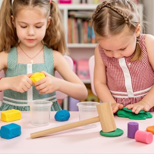 Wooden Mallet Hammering & Pounding Toys Simulation Wooden Mallet Toddler Hammer Portable Mallets - Image 2
