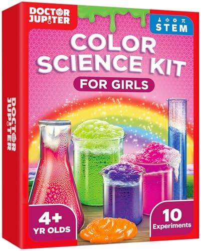 Doctor Jupiter Girls' Color Science Experiments Kit for Kids Ages 4+ by DoctorJupiter