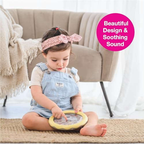 Edushape Jungle World Drum for Baby - Set of 1 Baby Drum Toy for Toddlers 1-3 - Small Drums Musical Toy for Babies 1 Year Old and Up, Soothing Sounds, Fun Tummy Time and Sensory Development - Image 4