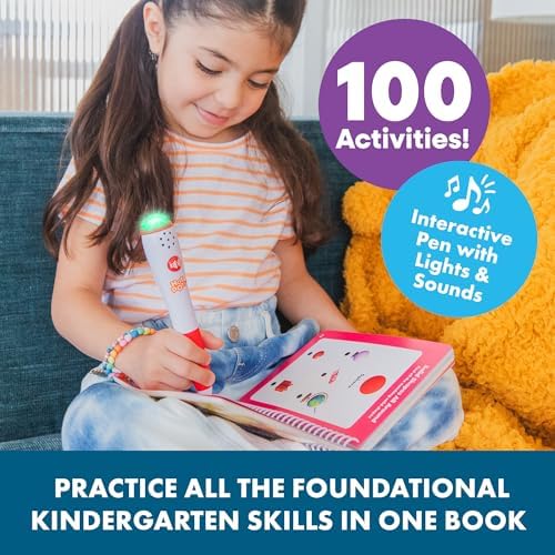 Educational Insights Hot Dots Kindergarten Essentials: Reading & Math Workbook - Kindergarten Workbooks with Interactive Pen, Homeschool Learning Books, Build Reading Fluency and Math Skills, Ages 5+ - Image 2