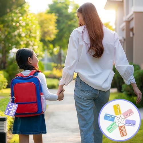 6 Pcs Reminder Board for the Elderly, ADHD Tools for Kids Portable Visual Schedule for Kids School Bag Pendant Detachable Daily Task Planning Pad with 18pcs List Cards Stickers for Kids - Image 6