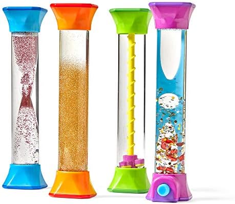 hand2mind Sensory Fidget Tubes, Sensory Toys, Travel Toys, Quiet Fidgets for Classroom, Calm Down Corner Supplies, Anxiety Relief Items for Kids, Toddler Stocking Stuffers, for Kids by hand2mind