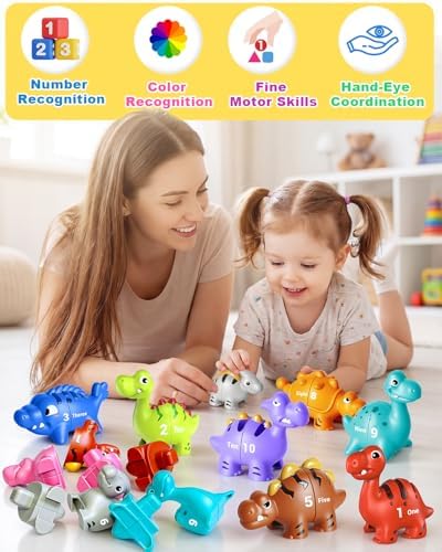 Dinosaur Number Learning Toys for Toddlers Kids 3-5, 10 Unique Dinos - Image 4