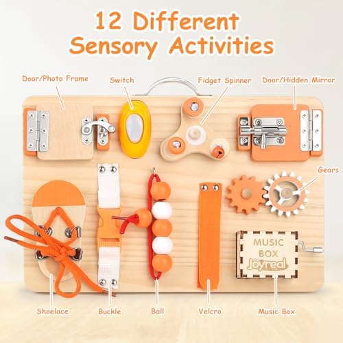Joyreal Wooden Montessori Busy Board for Toddlers - Image 2