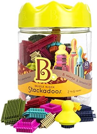 B. toys Bristle Blocks, 68 Interlocking Blocks in Jar, Construction by Btoys
