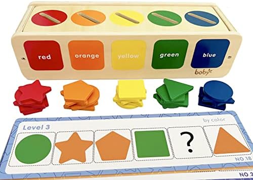 Dailyfunn Montessori Toys Color&Shape Sorting Learning Matching Box for Baby Toddlers 1-3 Year Old - Image 3