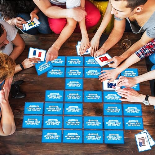 80 PCS Flags of The World Matching Game, A Fun & Fast Countries of The World Picture Memory Match Game, Educational Learning Toys Enhance Memory & Matching Skills for Kids Ages 3 and Up - Image 6