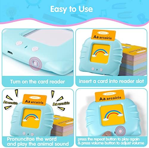 QuTZ ABC Learning Flash Cards for Toddlers 2-4 Bilingual Spanish English, Autism Toys, Speech Therapy Toys, Educational Learning Talking Sight Words Flash Cards for Boys and Girls, 275 Sight Words - Image 4