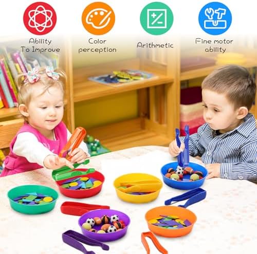 48 Pcs Sorting Bowls for Toddlers, 6 Colors Counting Bowls - Image 4