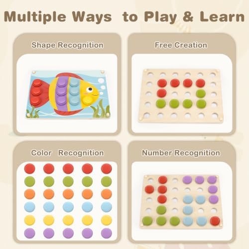 Joyreal Wooden Montessori Toys for 2 3 4 Year Old Girls Boy Birthday Gifts - Image 4