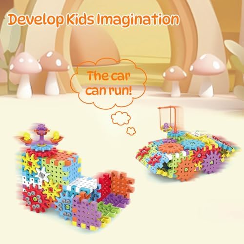 Pycoal Gears Building Blocks, STEM Educational Toys 234 PCS Gears Building Toys Kids Tool Set with Electric Drill, Electric Gear Building Blocks Birthday Gifts for Kids Age 3+ - Image 5