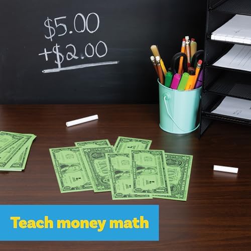 LEARNING ADVANTAGE One Dollar Play Bills, Set of 100, Sized Like Real Cash - Image 4