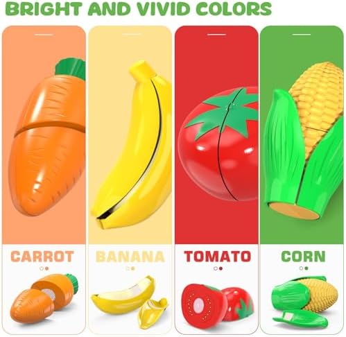 Cutting Play Food Toys for Kid, Pretend Play Kitchen Accessories, Fake Food - Image 4