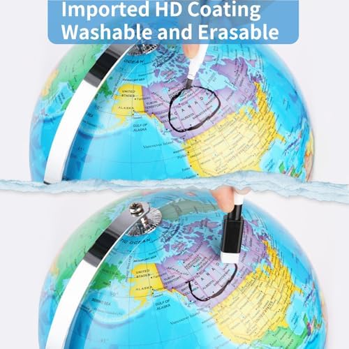 9'' Globe for Kids Rewritable World Globe - Image 3