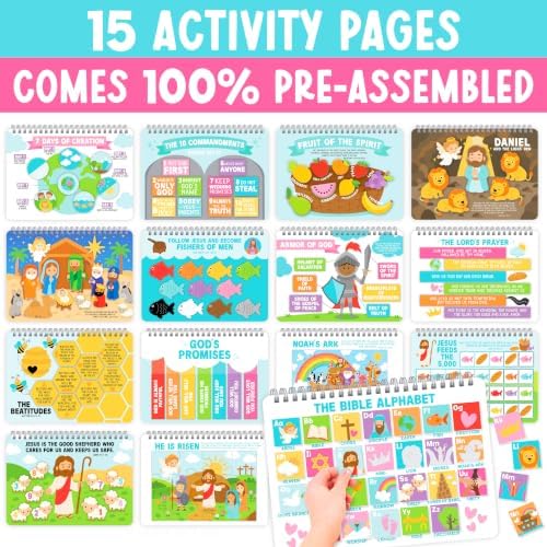 My First Bible Busy Book Toddlers 3-5 Noahs Ark Toys for Kids Pray & Play - Image 3