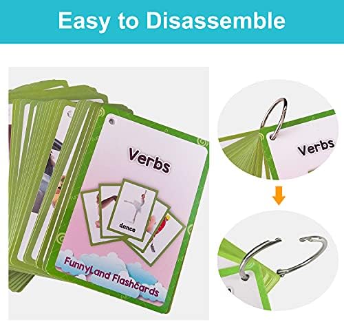 Lilias Verbs Flash Cards, Toddler Learning Toys, Preschool Learning Toys, Homeschool Supplies, Learning Supplies for Kindergarten, 4.3 X 3.14 Inch, 65 Cards in Set - Image 4